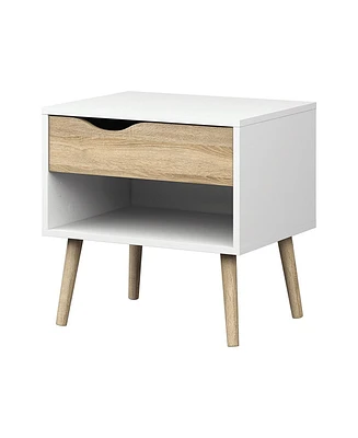 Slickblue Modern Mid-Century Style End Table Nightstand for Sleek Bedroom Decor