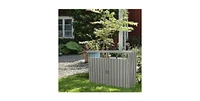 Slickblue Outdoor Galvanized Steel Garbage Bin Storage Shed - Holds 2 Trash Cans