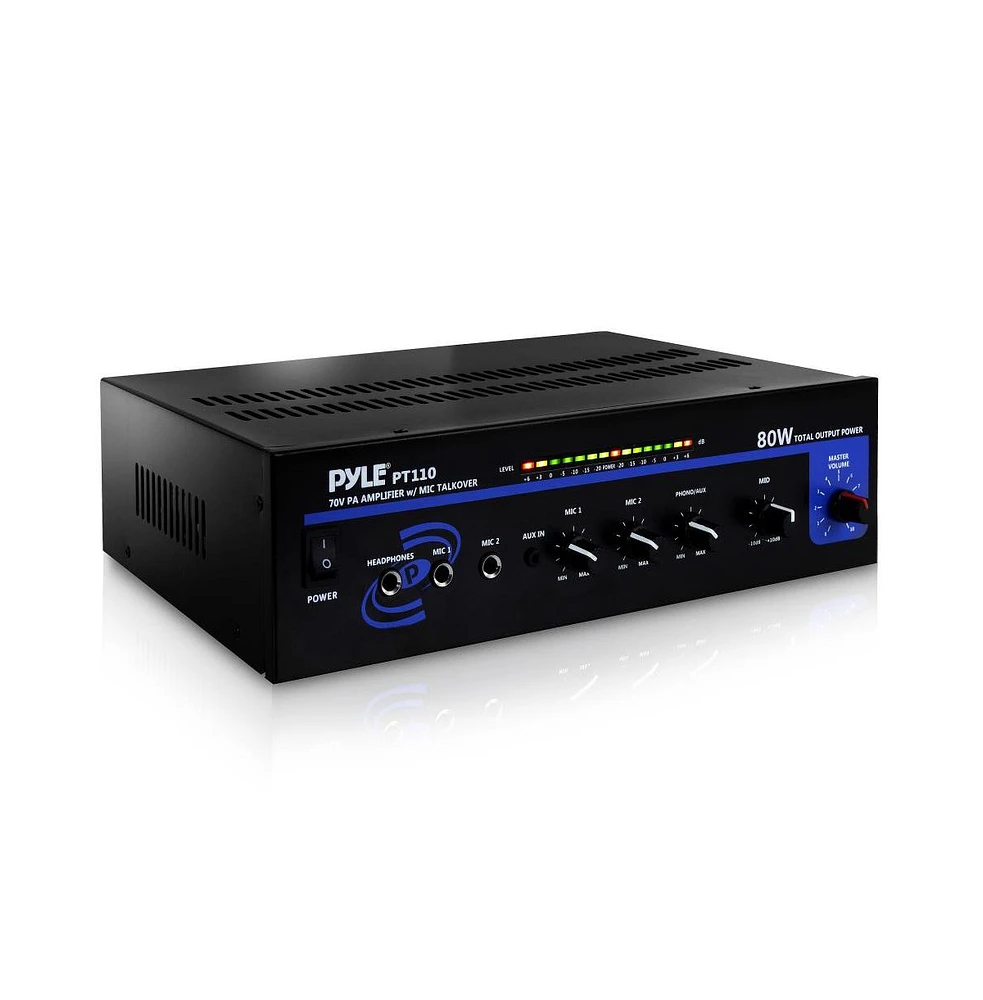 Pyle 80-Watt Microphone Pa Mono Amplifier with Usb/Bt