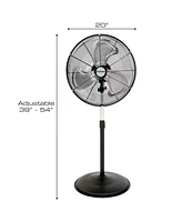 Hurricane Pro Series 20 Inch High Velocity Oscillating Pedestal Stand Fan