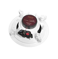 Pyle 8” In-Wall / In-Ceiling Speaker System - 2-Way Stereo Sound, Directable Titanium Dome Tweeter, Flush Mount