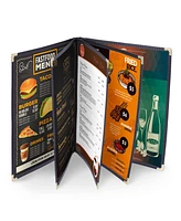 WeChef 40 Pack Restaurant Menu Covers 8.5 x 11inch Book Style 5 Pages 10 Views