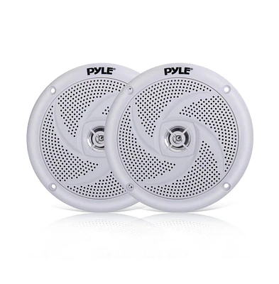 Pyle 5.25" Waterproof Rated Marine Speakers - Low-Profile Slim Style Speaker Pair, 180W