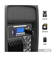 Pyle Wireless Bluetooth Pa Speaker System with 12" Subwoofer, MP3/Usb/Sd/Fm Radio, 1200W Max Power Output