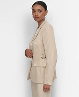 Dkny Women's One-Button Pinstripe Blazer