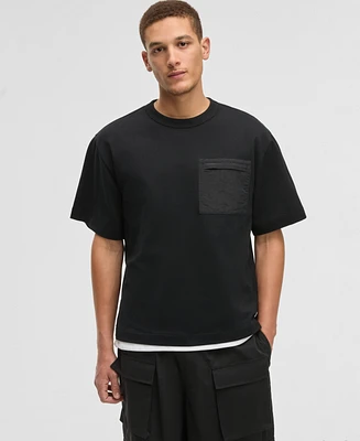 Mode of One Men's Short-Sleeve Relaxed-Fit Mixed Media T-Shirt, Exclusively at Macy's