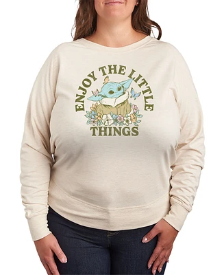 Hybrid Apparel Plus Star Wars Mandalorian Enjoy The Little Things Graphic Pullover Top