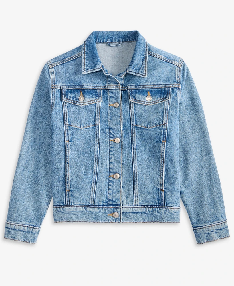 Epic Threads Little & Big Girls Denim Trucker Jacket, Exclusively at Macy's