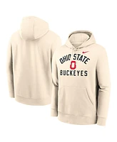 Nike Men's Cream Ohio State Buckeyes Arch Logo Pullover Hoodie