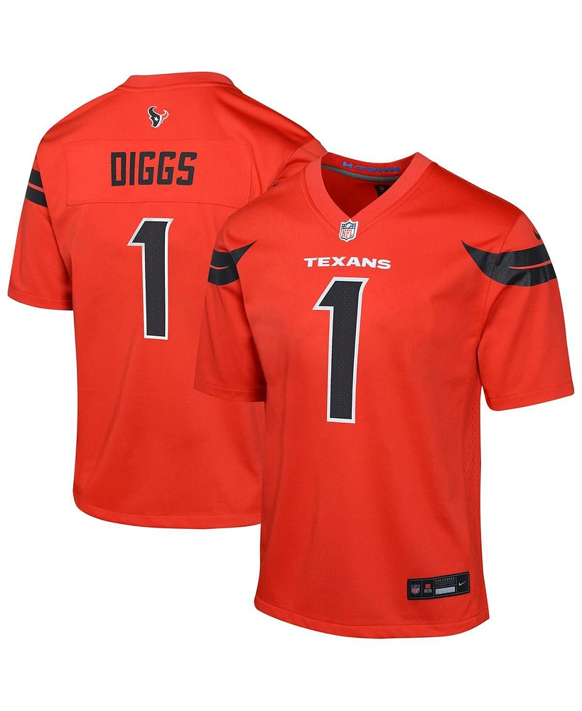 Nike Big Boys and Girls Stefon Diggs Red Houston Texans Alternate Player Game Jersey