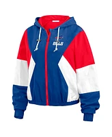 Wear by Erin Andrews Women's Royal Buffalo Bills Color Block Full-Zip Windbreaker Jacket