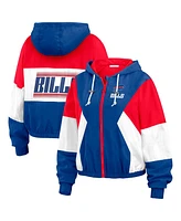 Wear by Erin Andrews Women's Royal Buffalo Bills Color Block Full-Zip Windbreaker Jacket