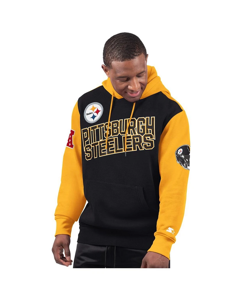 Starter Men's Black Pittsburgh Steelers Extreme Pullover Hoodie