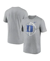 Nike Men's Heather Gray Duke Blue Devils Legend Basketball Icon Performance T-Shirt