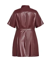 Plus Faux Leather Hunter Dress