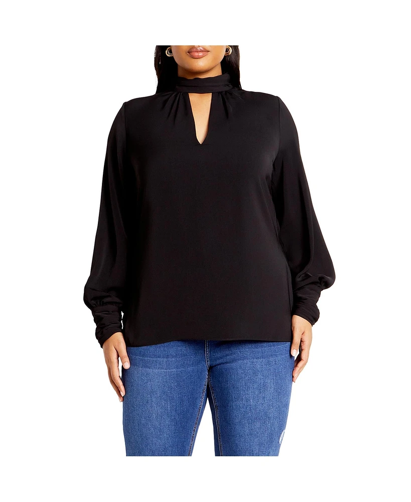 City Chic Plus Miranda Cowl Top