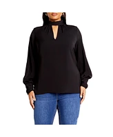 City Chic Plus Miranda Cowl Top