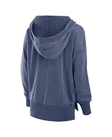 Fanatics Women's Navy Notre Dame Fighting Irish Initiative Snow Wash French Terry V-Neck Pullover Hoodie
