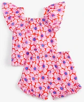 Epic Threads Toddler Girl Floral Woven Short Set, Toddler, Exclusively at Macy's