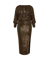 City Chic Plus Tilly Sequin Dress