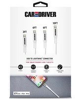 Car and Driver Apple Mfi Certified Premium 4 Pack Cable