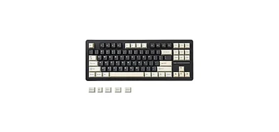 Yunzii YZ87 75% Gasket Mechanical Keyboard,Tkl Wireless Hot Swappable Bluetooth Gaming Keyboard with 4-Layer Padding,BT5.0/2.4Ghz/Type-c Nkro Rgb Keyb