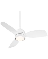 Casa Vieja 36" Verdin Matte White Led Damp Ceiling Fan with Remote