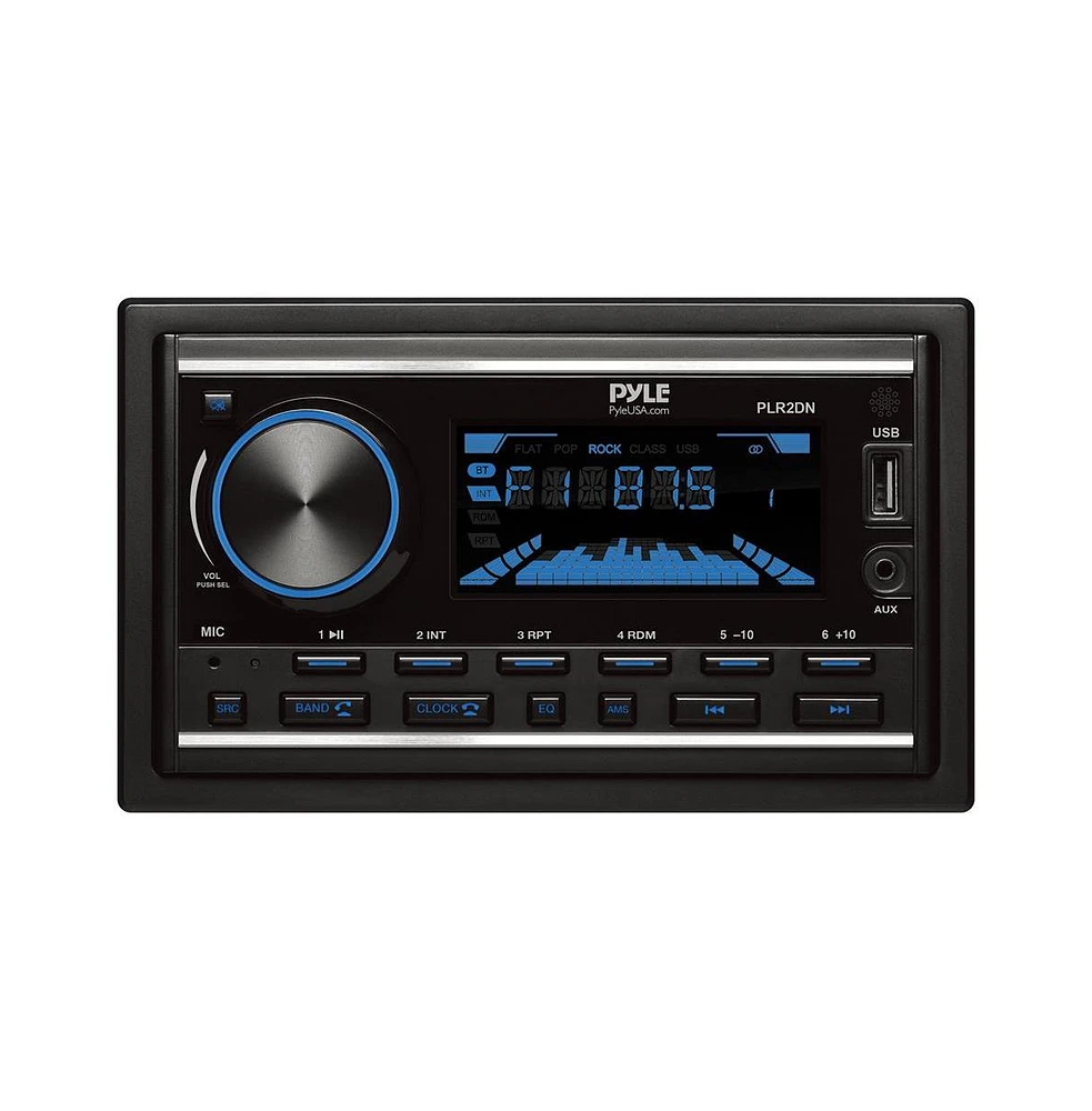 Pyle Double Din Bluetooth MP3 Stereo Receiver with Usb, Aux, Am/Fm Radio, 300W