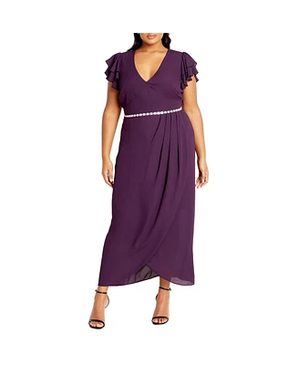 City Chic Plus Enya Maxi Dress