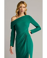 Tadashi Shoji Arison Pleated Draped Gown