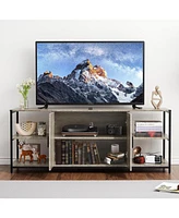 gaomon Industrial TV Stand for Tvs Up to 75", Modern Entertainment Center with Storage Cabinet and Open Shelves, Console Living Room, Bedroom