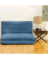 The Pop Home Large Folding Mattress Sofa Bean Bag Bed, High-Density Foam Filling-The