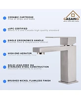 Casainc Single Hole Handle Bathroom Faucet 1.5 Gpm