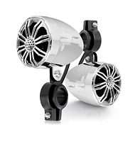 Pyle 2.25 Waterproof Motorcycle Box Speakers, Compact Off-Road System, Chrome