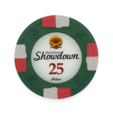 Slickblue Showdown Poker Chips (25-pack) - Clay Composite $25