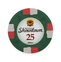 Slickblue Showdown Poker Chips (25-pack) - Clay Composite $25