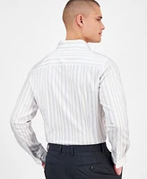 Bar Iii Men's Slim-Fit Jin Stripe Dress Shirt, Exclusively at Macy's