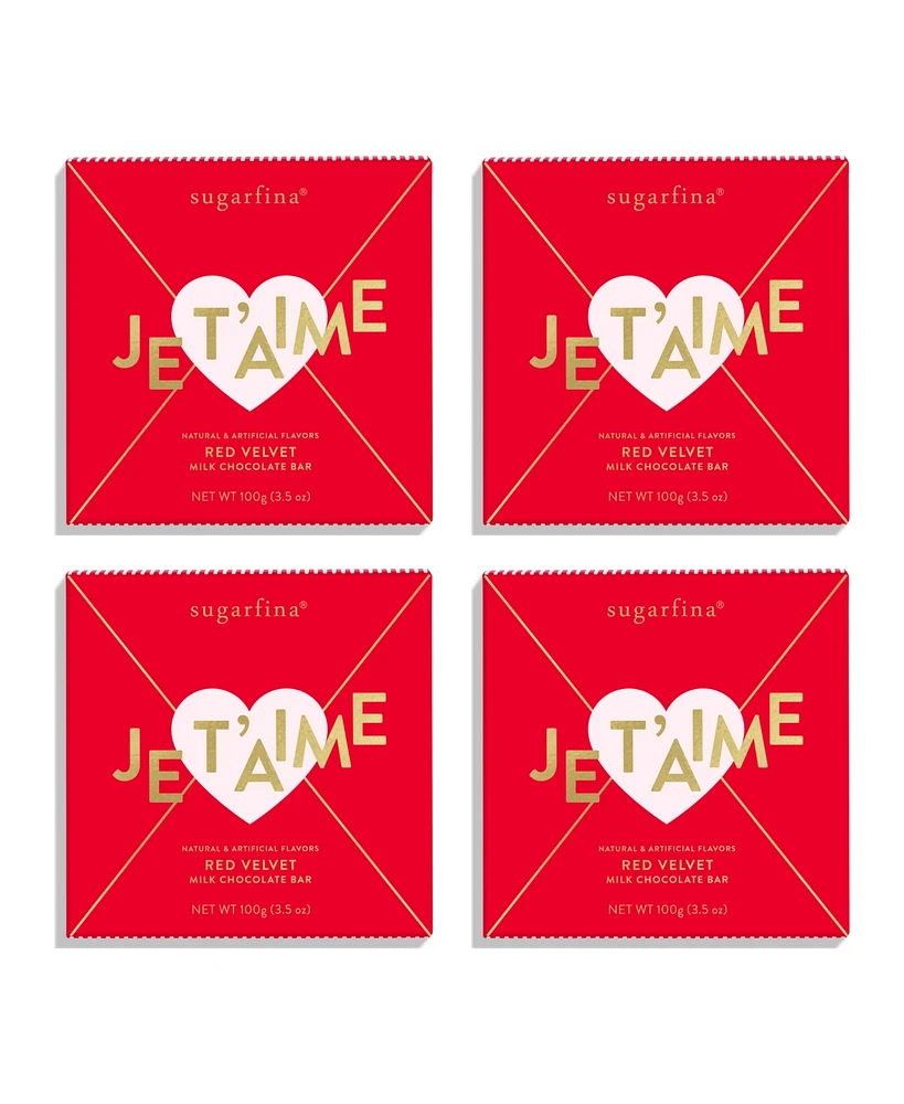 Sugarfina Valentine's Day 2025 Milk Chocolate Red Velvet Bar Kit 4 Piece