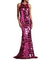 Tadashi Shoji Women's Madysin Sequin Fringe Gown