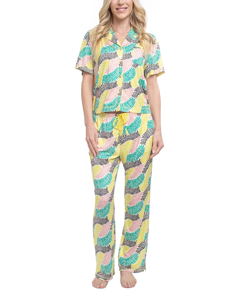 Ocean Pacific Women's Mild At Heart Printed Pajama Set