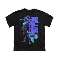 Blue Beetle Boys Standing Short Sleeve Tee / T-Shirt