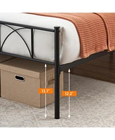 gaomon King Bed Frame with Headboard, 12.2" H Metal Platform Bed Frame