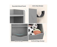 gaomon Toy Storage Cabinet, Three-Tier Kids Bookshelf and Bookcase for Storage Books and Toys