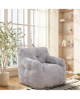 The Pop Home Bean Bag Chair with High-Density Memory Foam, Sofa for Bedroom, Living Room, Office-The