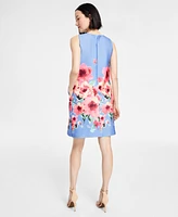 Anne Klein Petite Cascading Florals Sleeveless Shift Dress