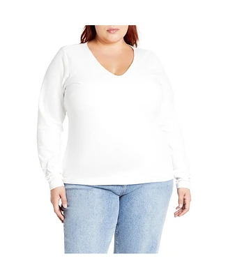 City Chic Plus Size Annie V Top