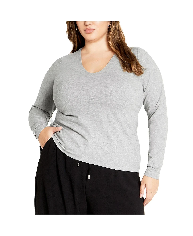 City Chic Plus Annie V Top