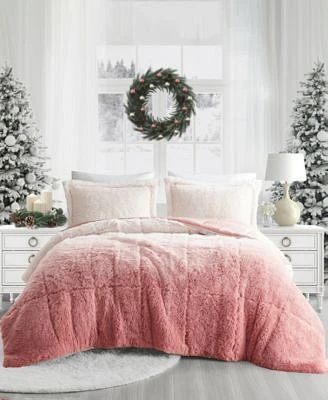 Intelligent Design Brielle Ombre Shaggy Faux Fur Comforter Sets