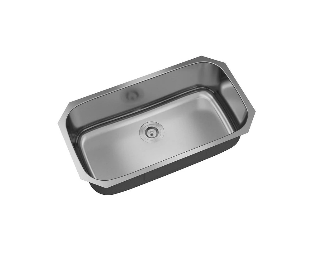 Casainc 32inch L x 18inch W Undermount Kitchen Sink with Accessories