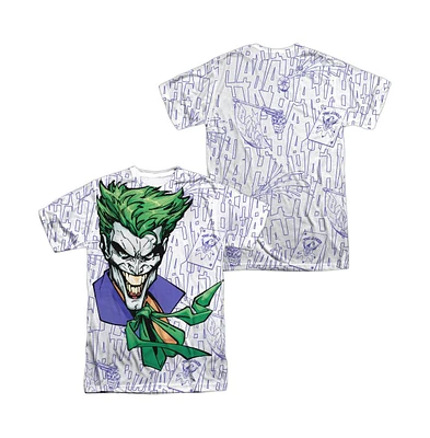 Batman Men's Laugh Clown (Front/Back Print) Short Sleeve Adult 100% Poly Crew Tee / T-Shirt